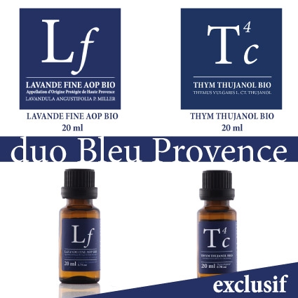 Le Duo Bleu Provence (Lavande fine AOP bio + Thym thujanol bio)