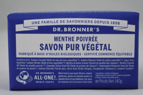Savon pur végétal Dr Bronner's Menthe poivrée