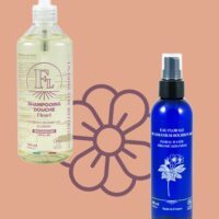 Coffret fleuri shampooing douche fleuri et eau florale géranium bio