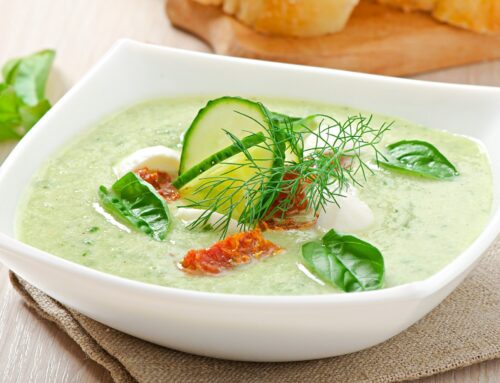 Recette savoureuse – Gaspacho de légumes verts au Basilic