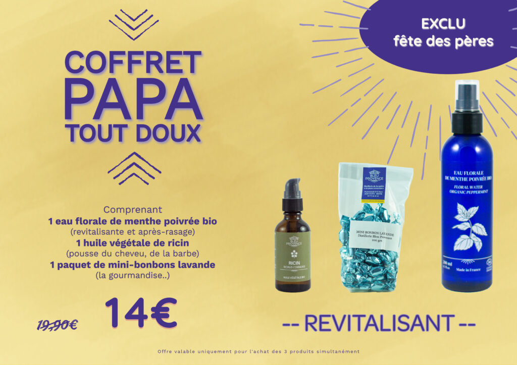 Promotion fête des pères distillerie bleu provence